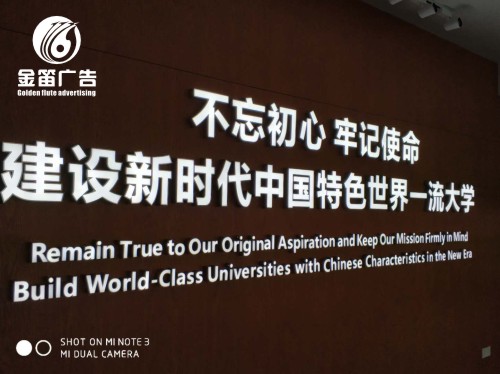 东莞市大学筹建办公室烤漆字、室内LED发光字制作
