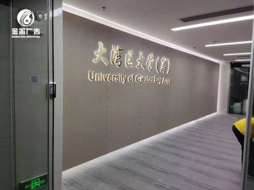 惠州大湾区大学筹LED背发光字 形象墙背发光字制作 