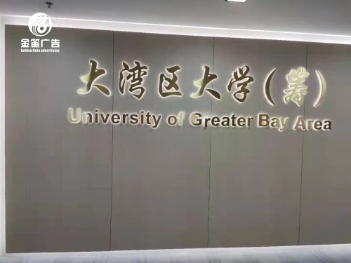 惠州大湾区大学筹LED背发光字 形象墙背发光字制作 