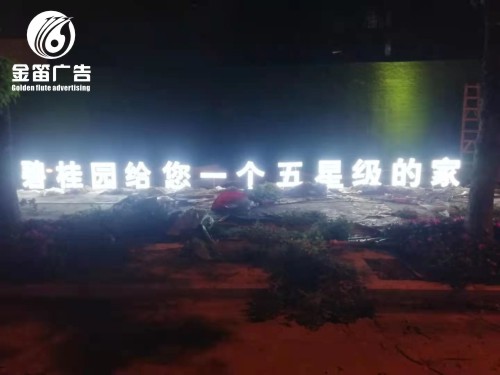 碧桂园给您一个五星级的家落地LED发光字制作厂家 